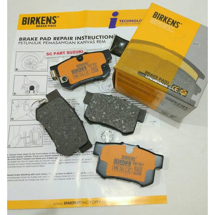 Kampas Rem Brake Pad Belakang Suzuki Sx4 Neo Baleno