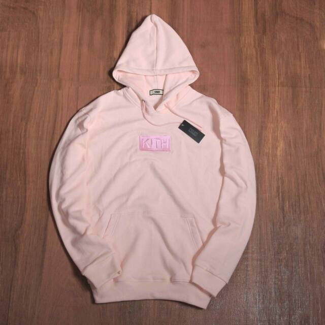 pink kith hoodie