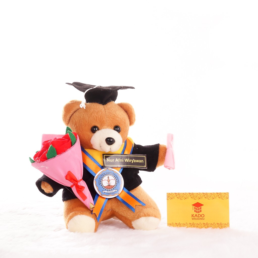 Teddy Bear Boneka Wisuda Coklat Mini 15cm | Shopee Indonesia