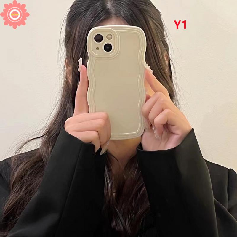 Casing iPhone 11 XR 7 8 Plus 12 13 Pro MAX X XS MAX 7 Plus 8 Plus Shockproof Aksen Gelombang Warna Permen