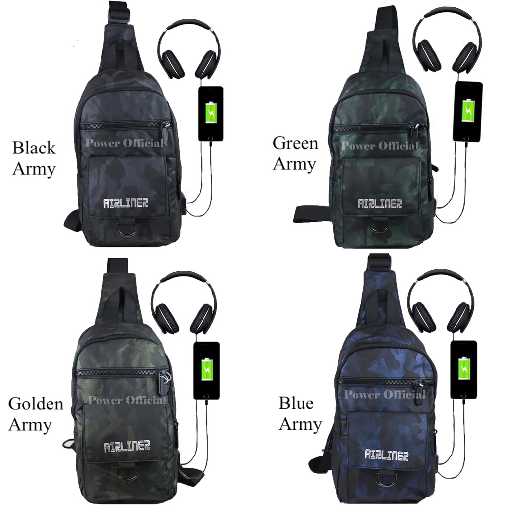 Tas Slempang Dada ABG Tas Army Polo Power Import Tas Selempang Pria Ransel Cowok Trendy Sling bag Pria