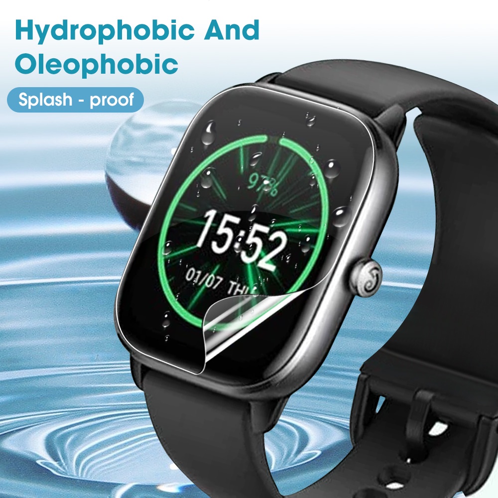 Film Hydrogel Pelindung Layar Smartwatch Huami Amazfit GTS 4 mini Full Cover Anti Gores / Sidik Jari