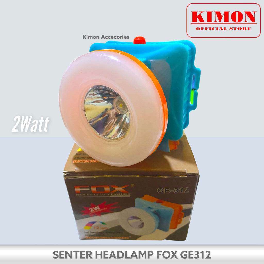 SENTER HEADLAMP FOX GE312 BATERAI AA SENTER KEPALA LAMPU LED OUTDOOR