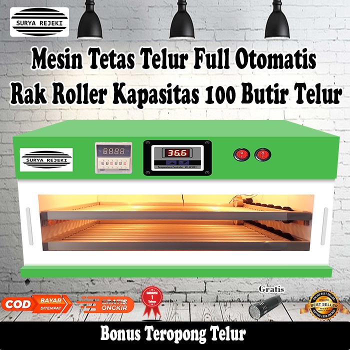 Mesin Tetas Telur full otomatis / Mesin penetas telur full otomatis kapasitas 10 roller