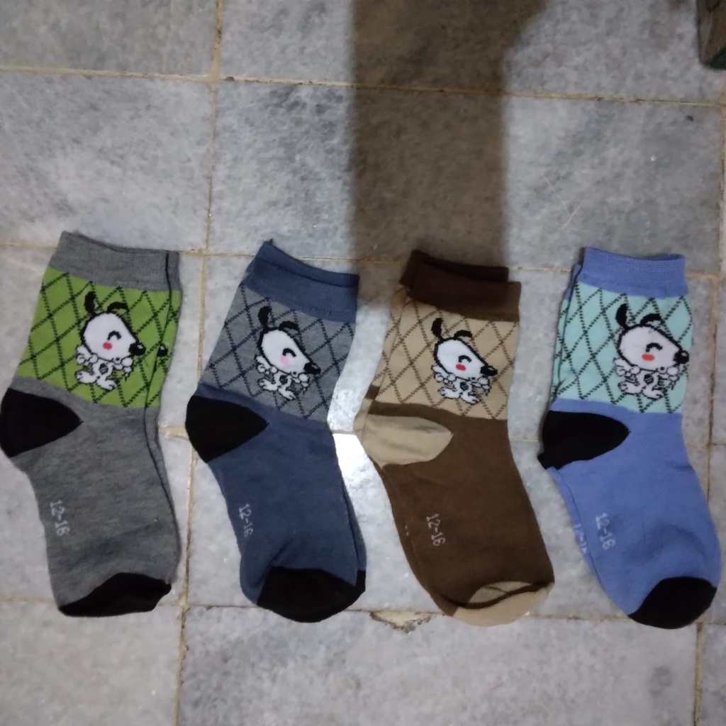 Kaos Kaki Anak TK 4 5 6 tahun Motif Warna Karakter