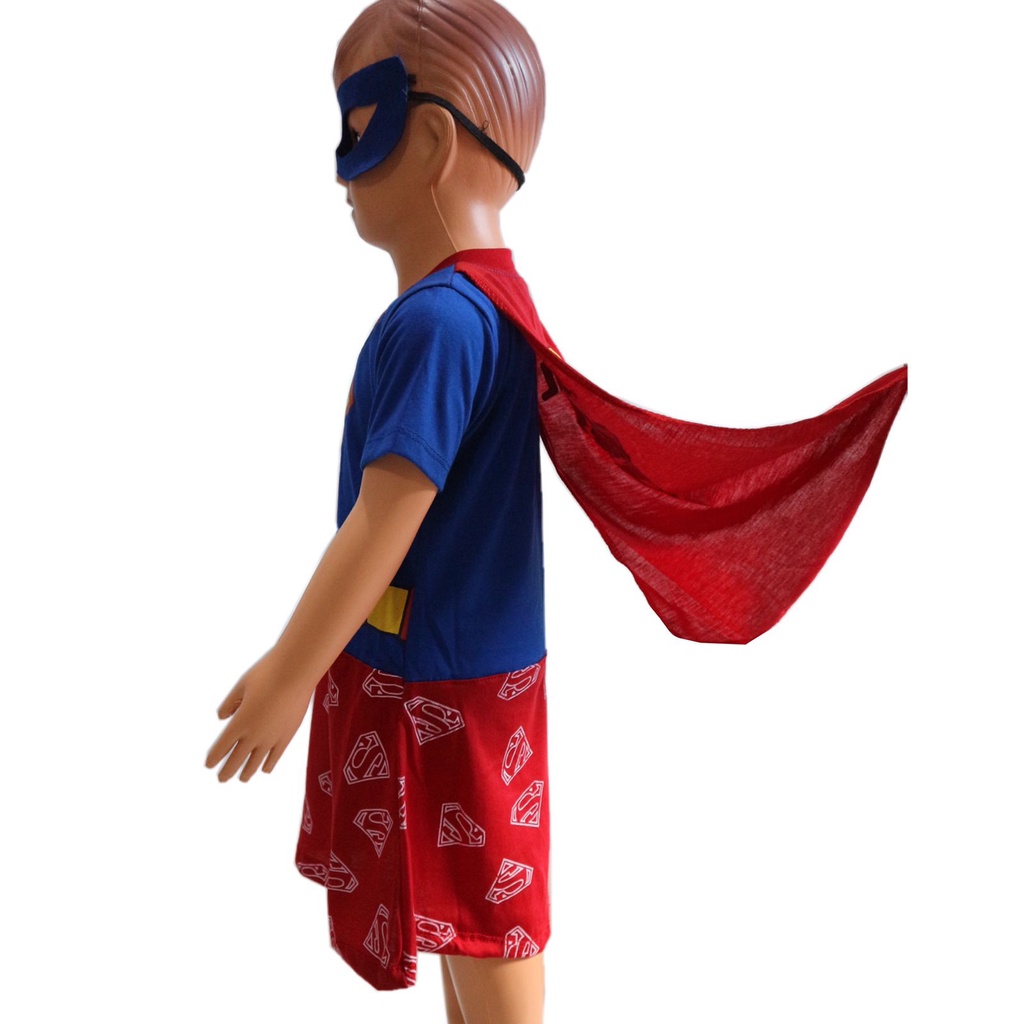 kostum anak perempuan / kostum dress supergirl / dress anak perempuan murah meriah
