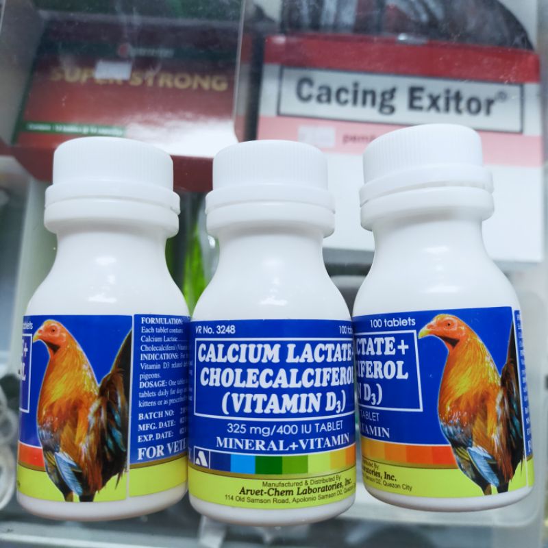 Calcium Lactate Vitamin dan penguat tulang Ayam dan Burung