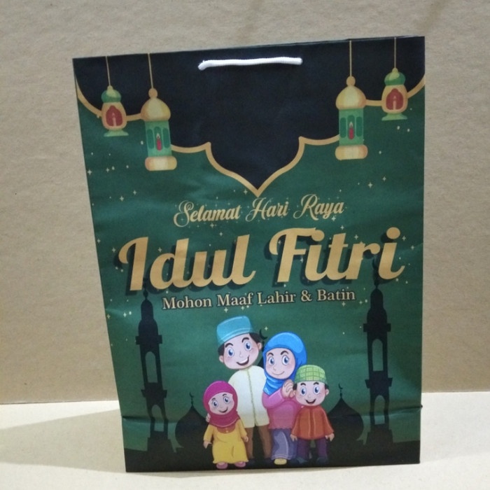 

1 Lusin Paper Bag Idul Fitri 3040 Kemasan Bingkisan Full Colour