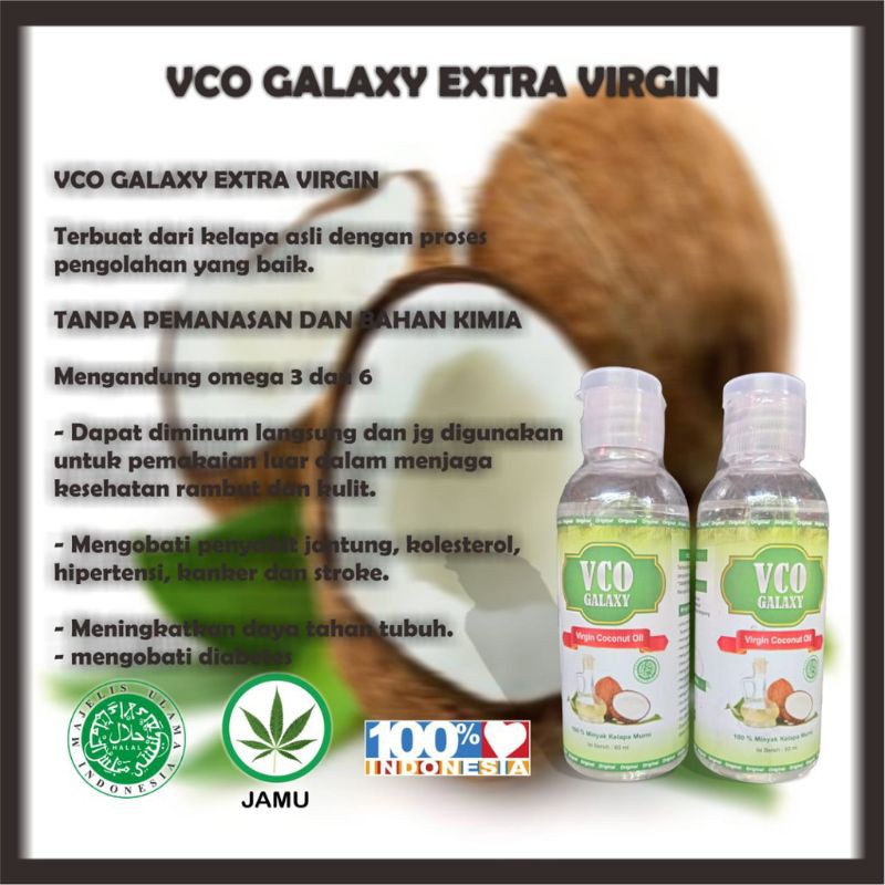 

VCO EXTRA VIRGIN Virgin Coconut Oil 60 ML