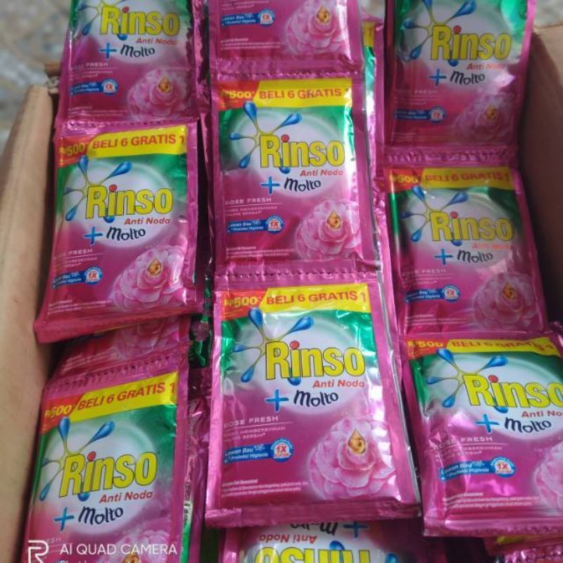 RINSO MOLTO RENCENG 20ML RP.500 (12 SACHET)