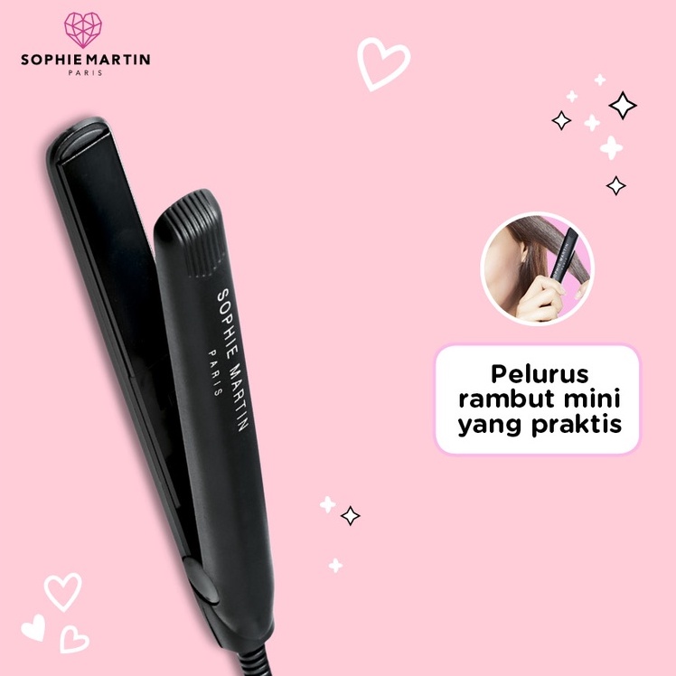 SOPHIE MARTIN HAIR STRAIGHTENER CATOKAN RAMBUT MINI PELURUS RAMBUT PRAKTIS SHOPIE MARTIN