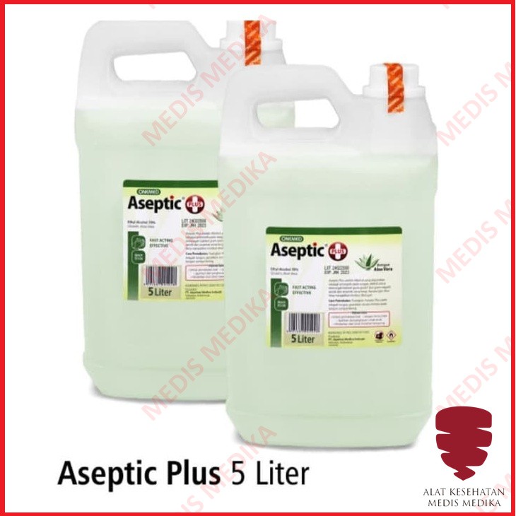 Aseptic Plus 5 Liter Refill Onemed Hand Sanitizer Cair Pembersih Tangan Alkohol Anti Septik Septic Antiseptic Antiseptik 5L