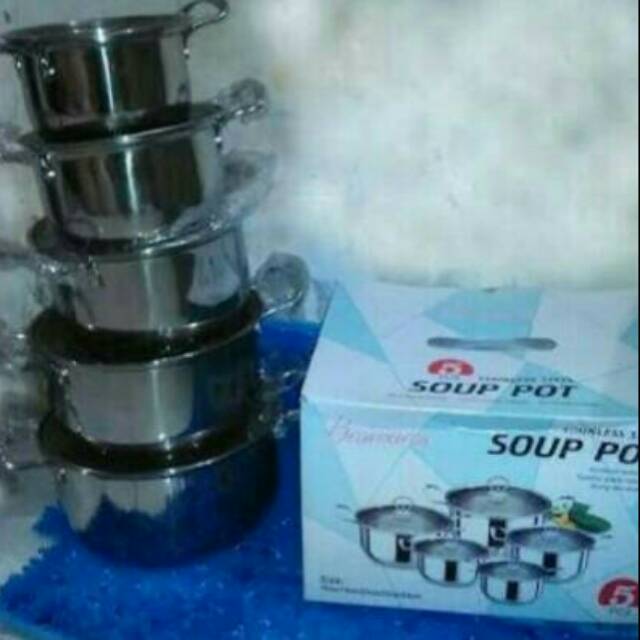 Panci Set/panci SOUP POT gagang stainlees steel