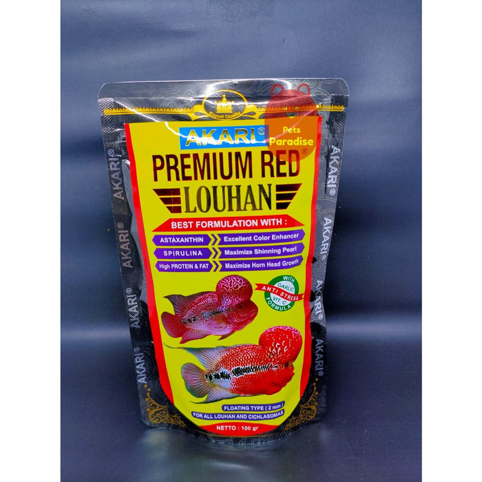 

Pelet Akari Premium Red Louhan 100gr Makanan Ikan Pakan