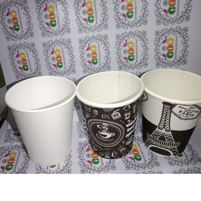 Papercup 8 oz Motif Gelas Kertas Kopi Tahan Panas 240ml Coffee 8oz