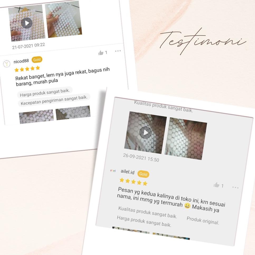 

[PRODUK JNBPK] !! 100pasang - 1cm velcro/perekat bulat double side sticker TKT