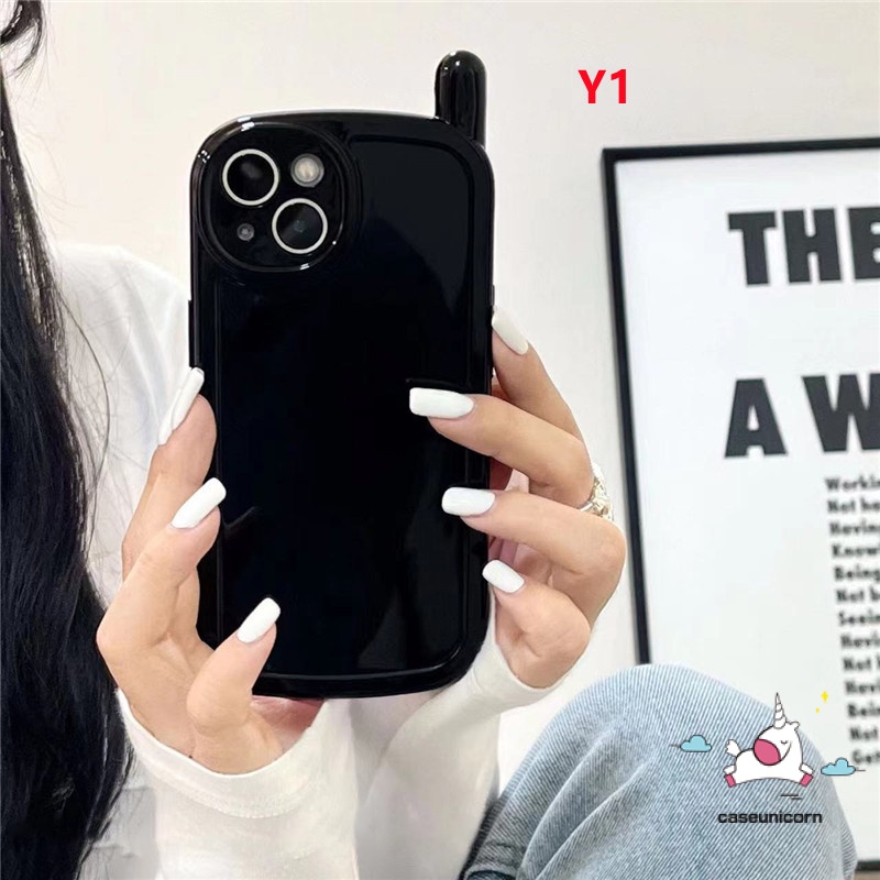 Soft Case TPU Glossy Motif Kartun Macaron Vintage Untuk iPhone 11 12 13 Pro Max 11Pro 13Pro Max