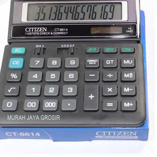 

♬ Citizen CT-8614 Kalkulator penghitung 14 Digit cek and Correct 2 power ➽