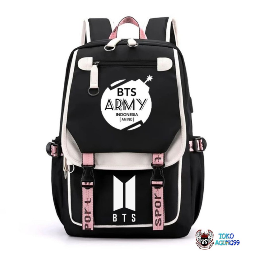 tokoagung99 - TAS BTS ARMY SATUAN / tas sekolah anak perempuan / ransel anak perempuan / sd / smp /