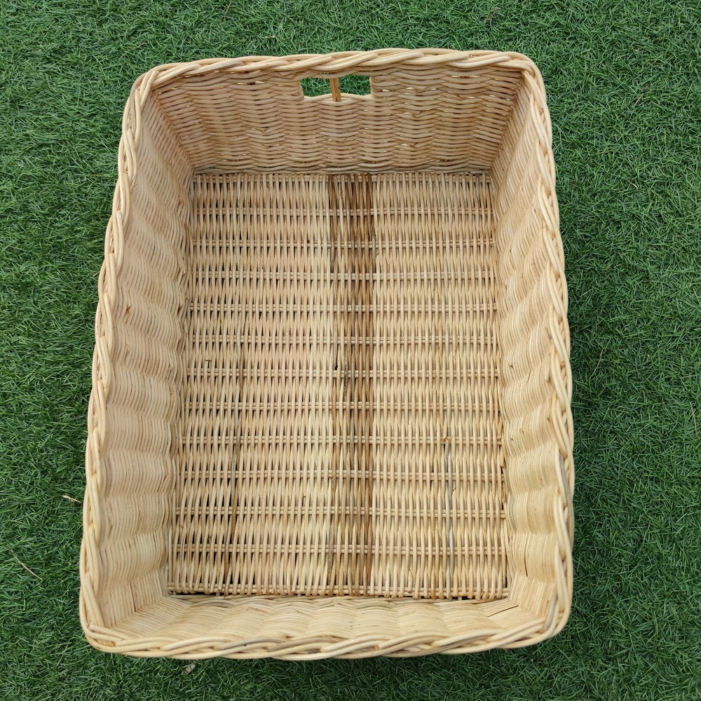 Kerajinan Tangan Rotan - Keranjang Persegi Serbaguna 39x30x15cm