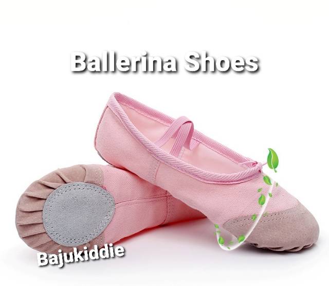 SEPATU BALET ANAK DEWASA KUALITAS PREMIUM IMPORT / BALLERINA SHOES / SEPATU BALET PINK PEACH