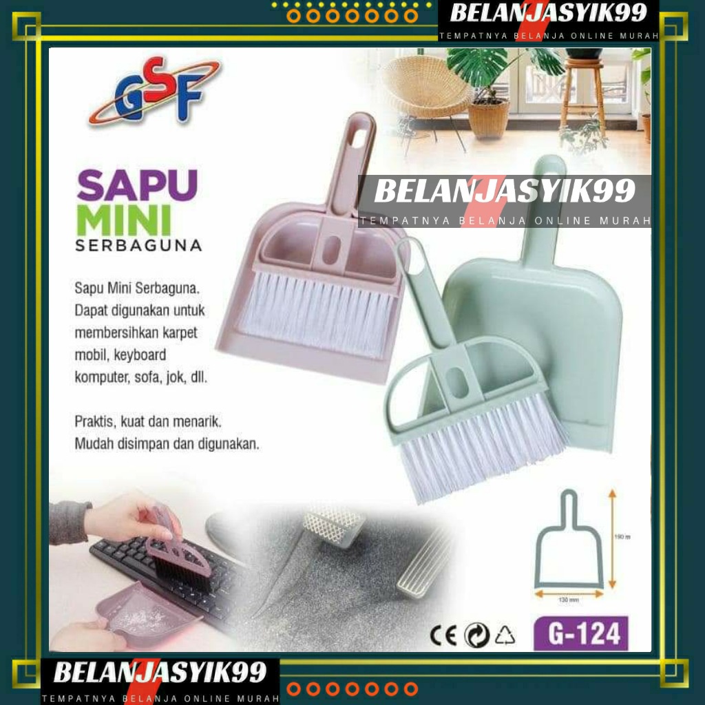 SAPU MINI SERBAGUNA  MINI / SAPU DAN PENGKI MINI SET / SAPU &amp; PENGKI MINI SET / SAPU MINI DAN PENGKI MINI SET SERBAGUNA GSF 124 / GSF G-124