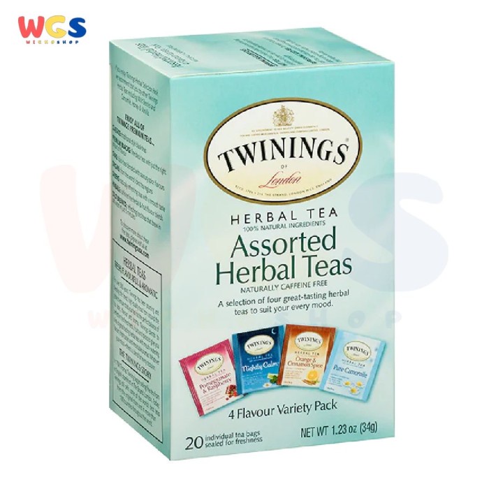 

ORIGINAL MURAH Twinings of London Assorted Herbal Tea Caffeine Free 20s x 1.7g
