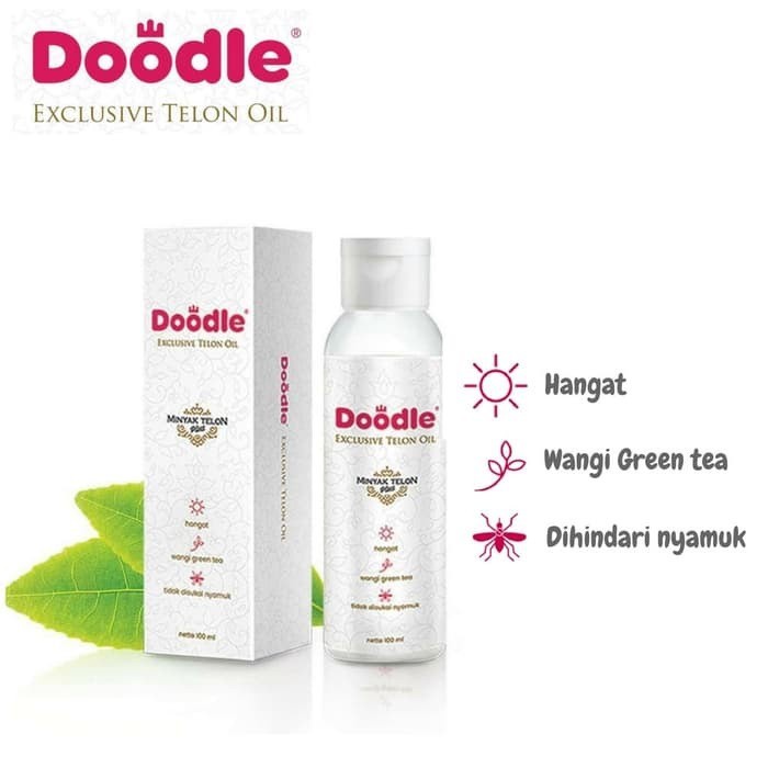 MINYAK TELON DOODLE GREEN TEA untuk bayi dan anak