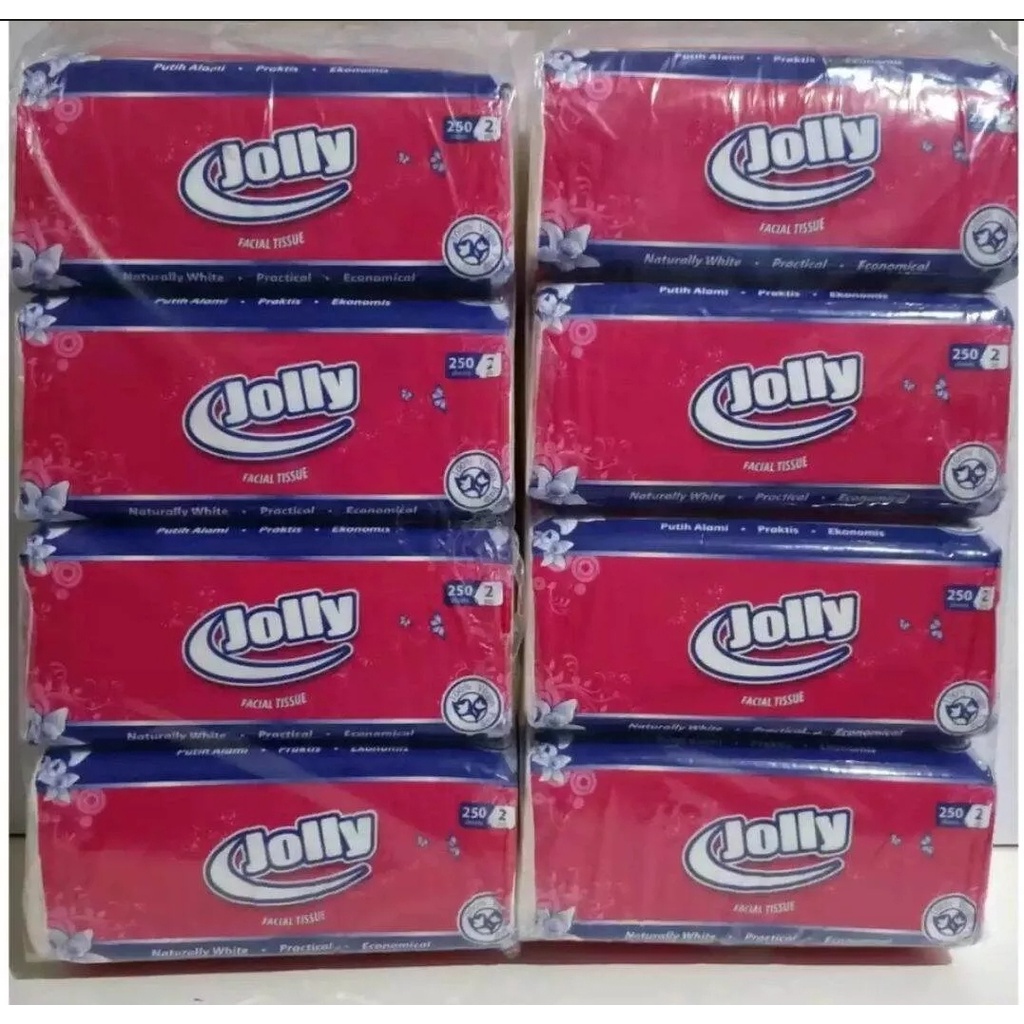 tisu jolly 250 sheet 2 ply Paket 4 pcs  tissu tissue termurah promo cod