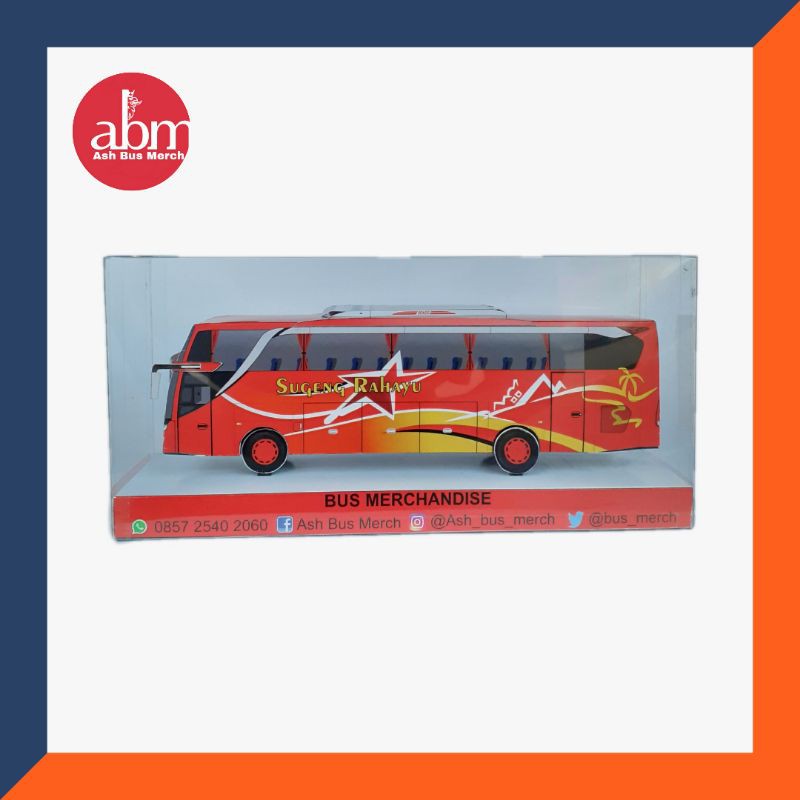 Miniatur Bus / Miniatur Bis Papercraft Sugeng Rahayu