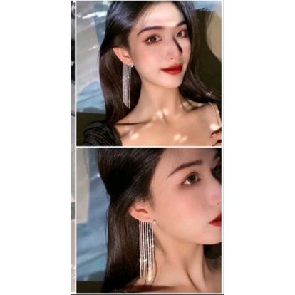 Anting Silver925 Perak Mata kilau Anting Starling Silver Sebelah Premium Quality Anti karat anti alergi Earring Zircon Mata kilau ant-00193