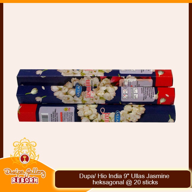 Dupa Hio India Wangi Jasmine Ullas hexagon 1 box 6pcs @20 sticks