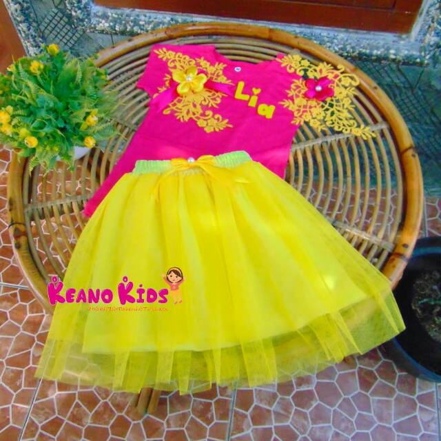 Set skirt fanta kuning 3th