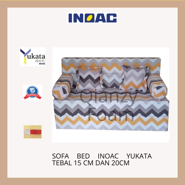 Sofa Bed Inoac Yukata Tebal 20cm garansi 15 tahun anti kempes Sofa Bed Inoac Sofabed Royal