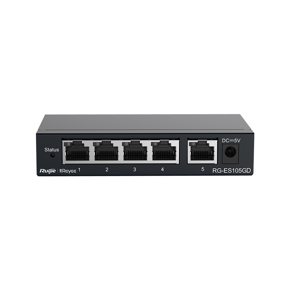 RUIJIE RG-ES105GD 5 Port Gigabit Unmanaged Metal Switch