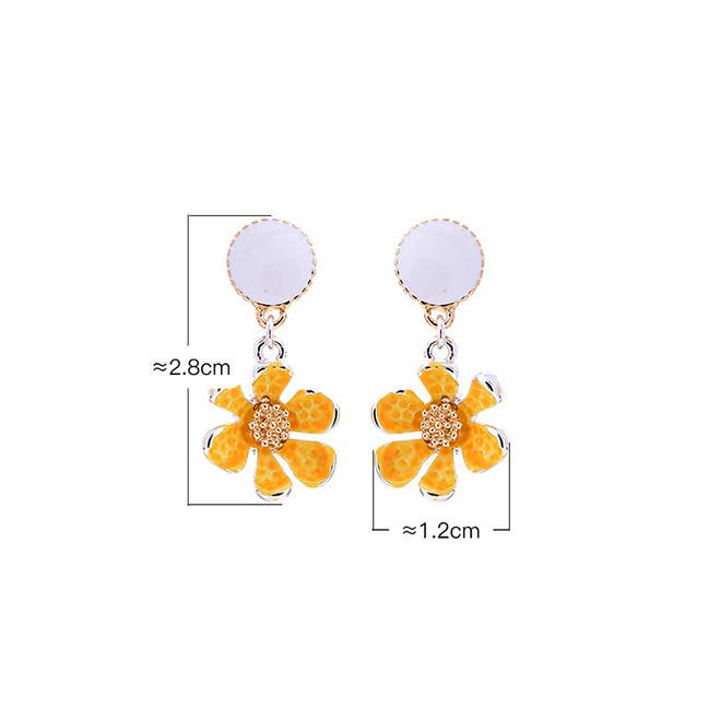 LRC Anting Tusuk Fashion S925 Sterling Silver Flower Earrings D30061