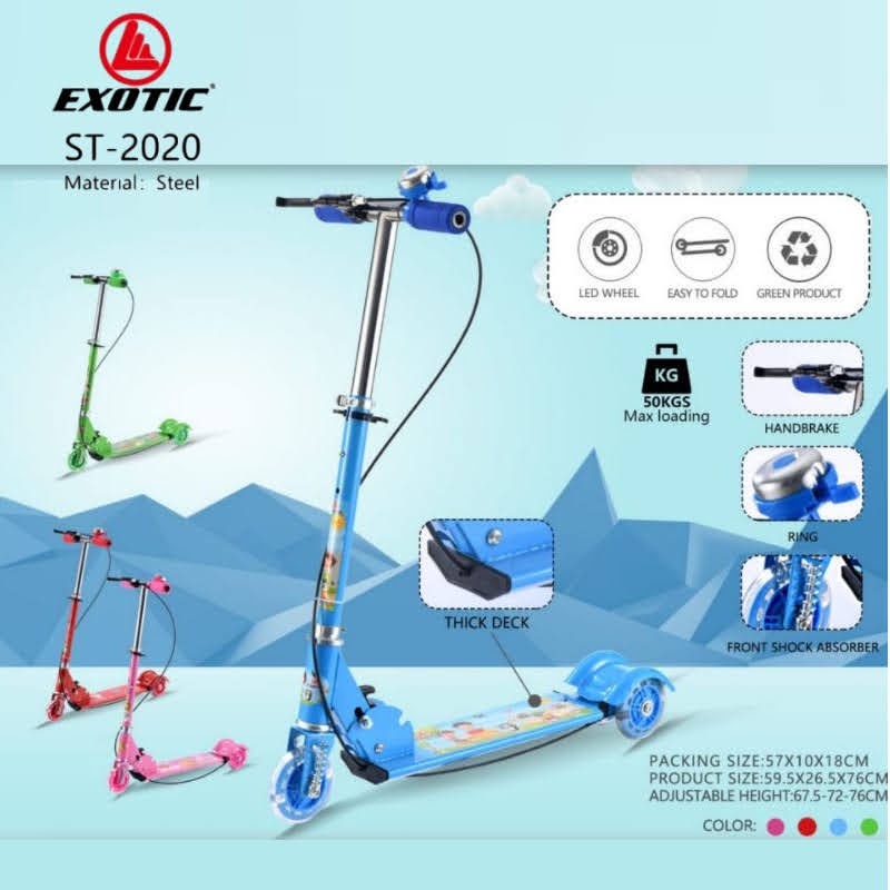 Skuter Anak Exotic ST 2020 OTOPED SEKUTER SCOOTER REM TANGAN / Exotic ST 2020