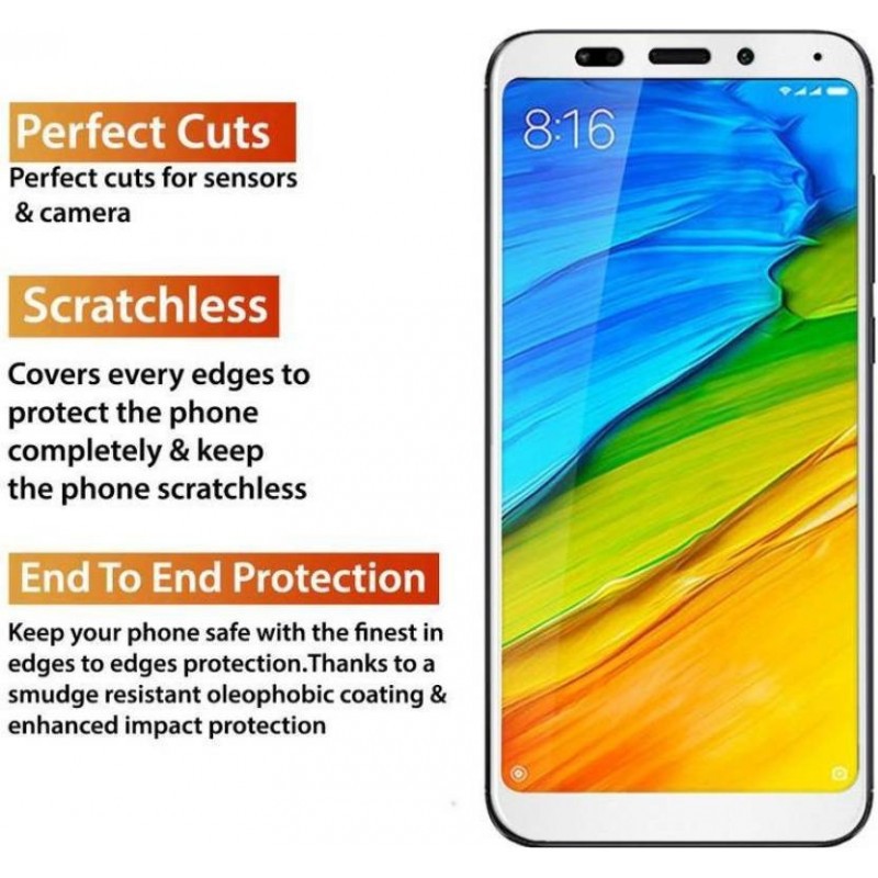 TEMPERED GLASS FULL HD OPPO F5 ANTI GORES KACA FULL LEM -COVER