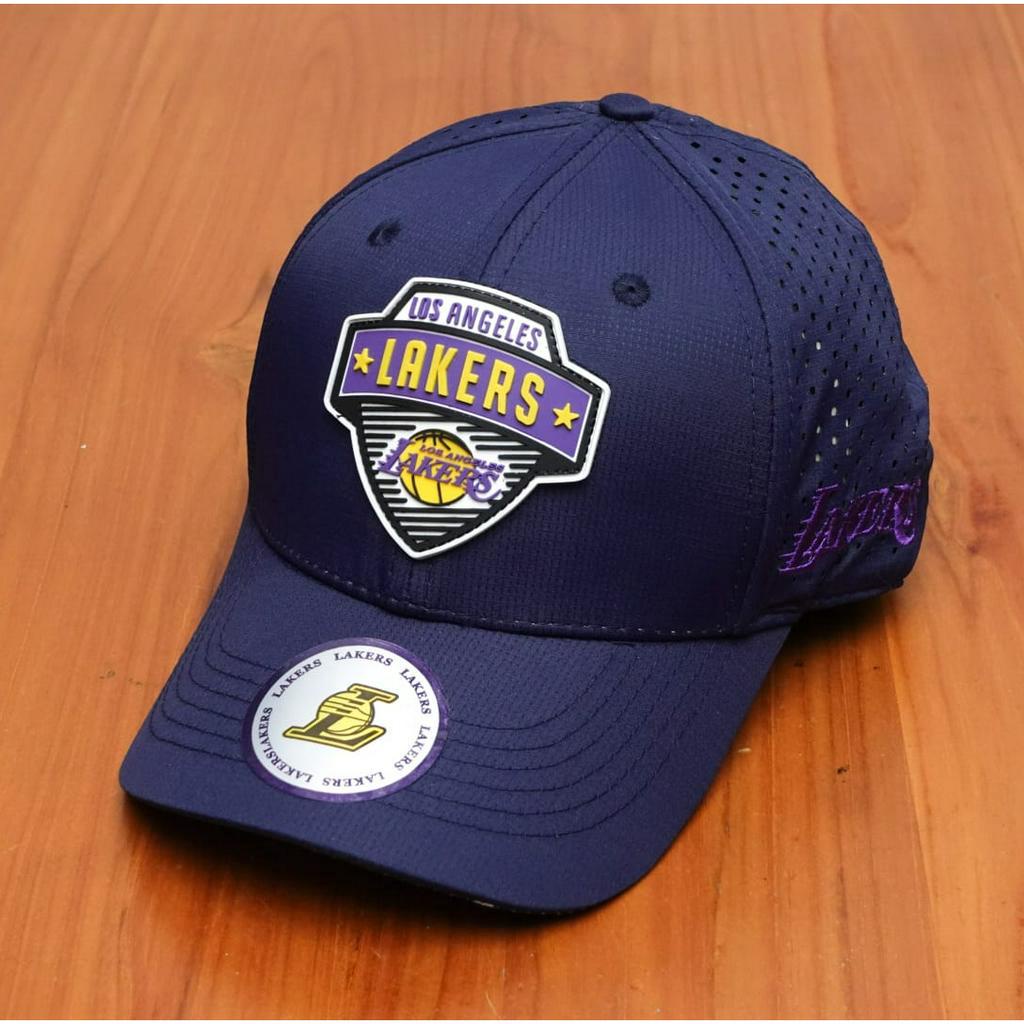 Topi Lakers Los Angels Topi Baseball Pria NBA Import Mirror ORI