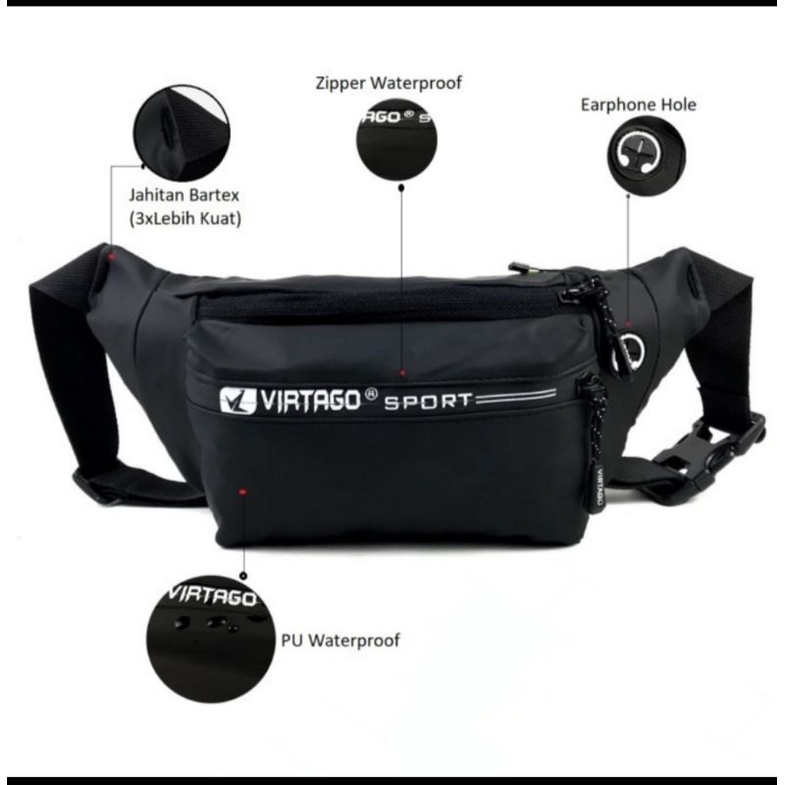 Waistbag Waterproof Virtago/Tas pinggang Virtago