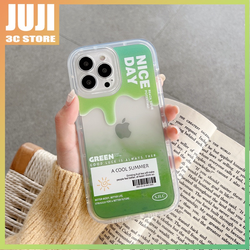 Casing case Motif Buah Teh Lucu Untuk Iphone 360° Case Tiga Warna Permen Tahan Pecah Untuk iphone x xs xr xsmax 11 12 13 pro max