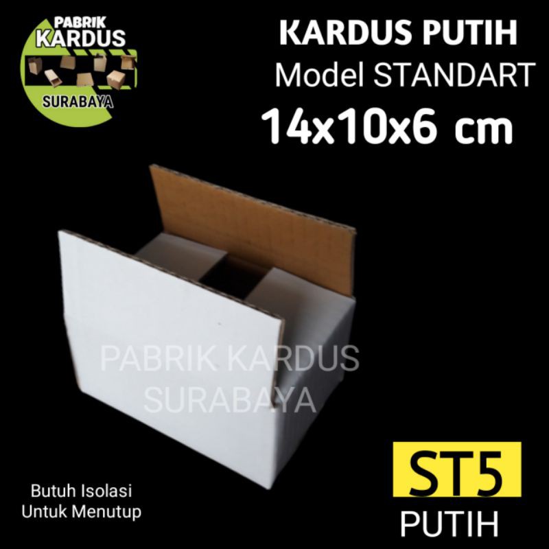 

KOTAK ST-5 PUTIH KARDUS ST5 KARTON BOX DUS PACKING AKSESORIS SOUVENIR