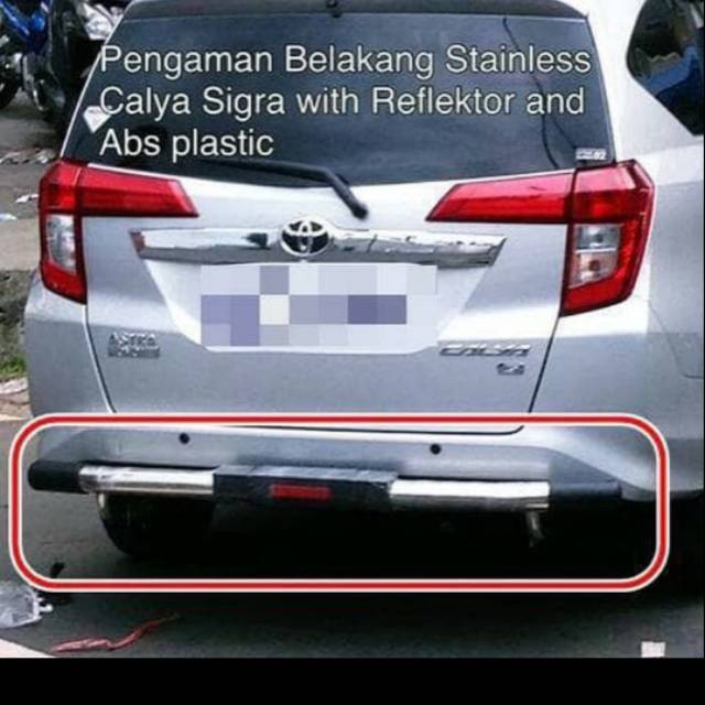 PENGAMAN TANDUK INJAKAN BUMPER BELAKANG MOBIL TOYOTA CALYA DAIHATSU SIGRA