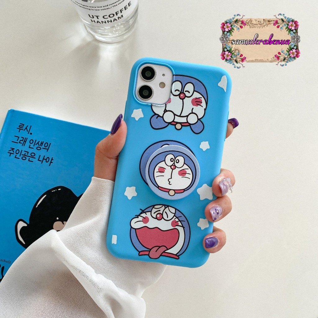 SS265 Softcase Popsocket DORAEMON Oppo A52 A92 A53 A33 Reno 4 4f A15 2020 SB1577