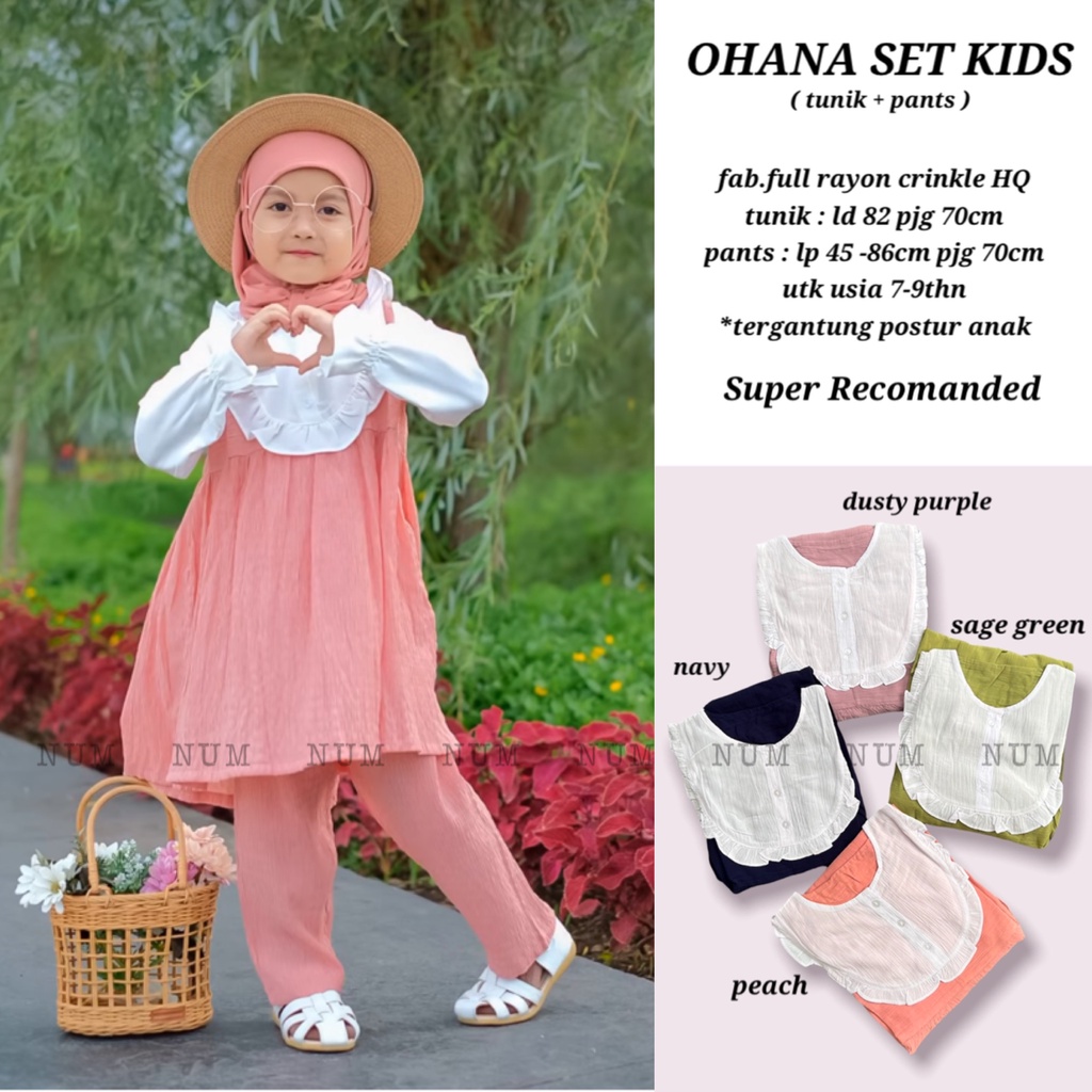 Ohana set kids ( tunik + pants )