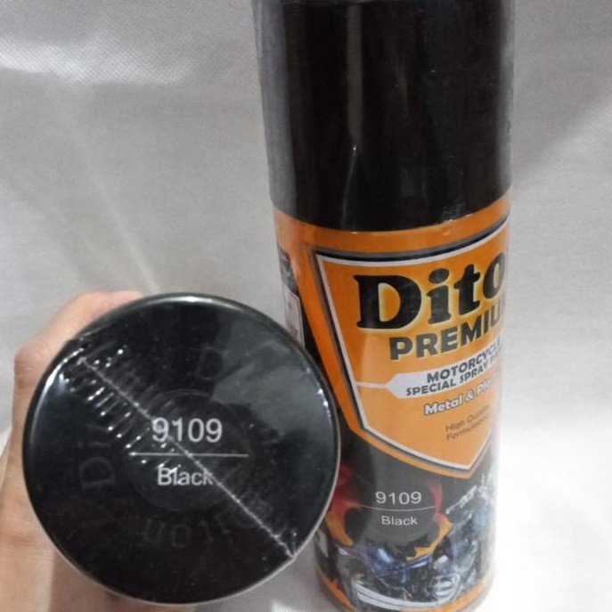 Pilok Pilox Cat Semprot DITON Premium 9109 Black / Hitam Mengkilap / Black Glossy (400cc / 400ml)