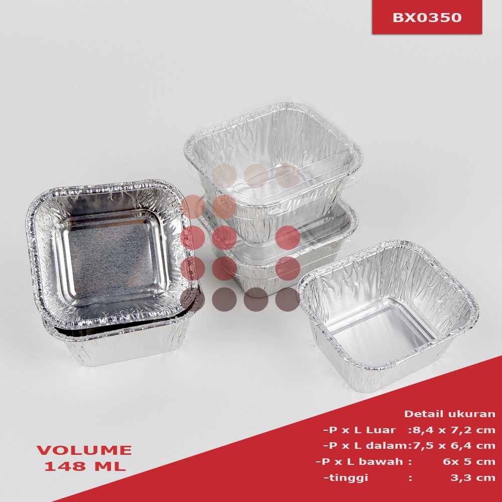 alumunium foil cup BX 0350 tanpa tutup / macaroni schotel, klapertart