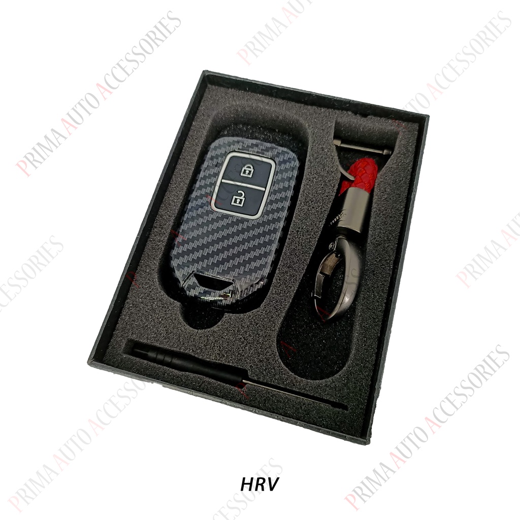 Casing Kunci Remote Mobil Carbon Fiber - HRV