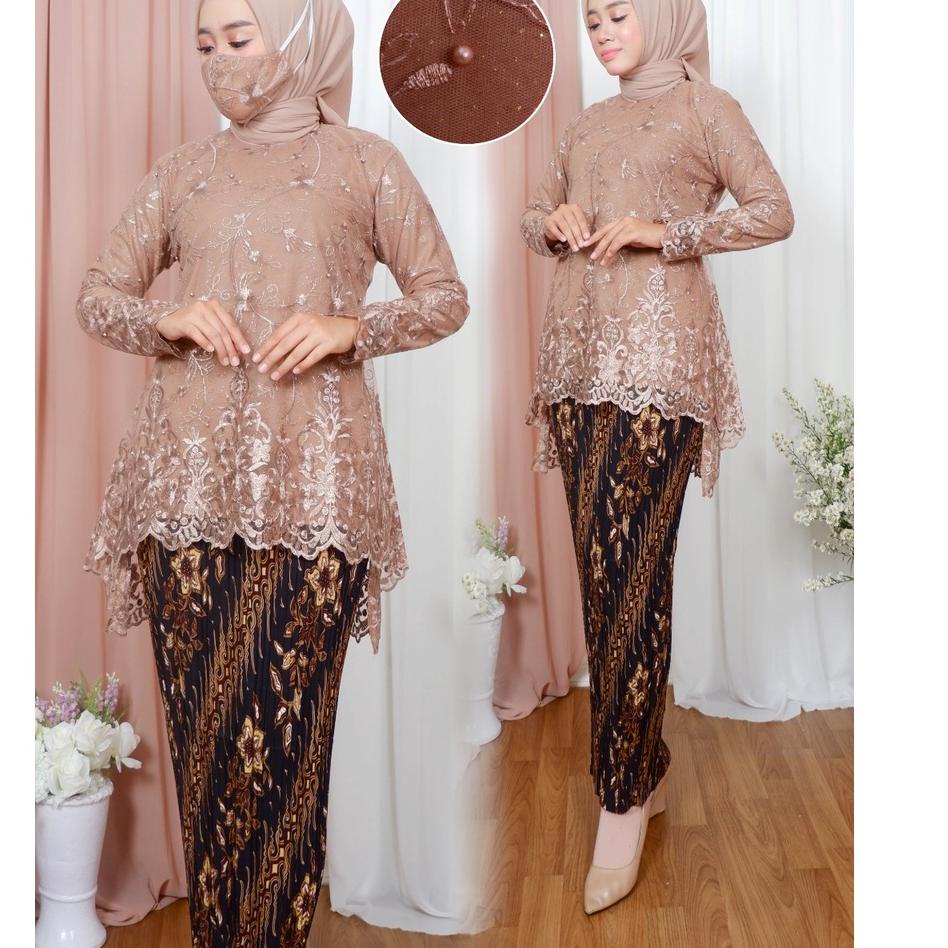 Harga Murah.. SET KEBAYA TULLE MIKHA - KEBAYA MODIS KEKINIAN - KEBAYA CANTIK - MODEL KEBAYA TERLARIS
