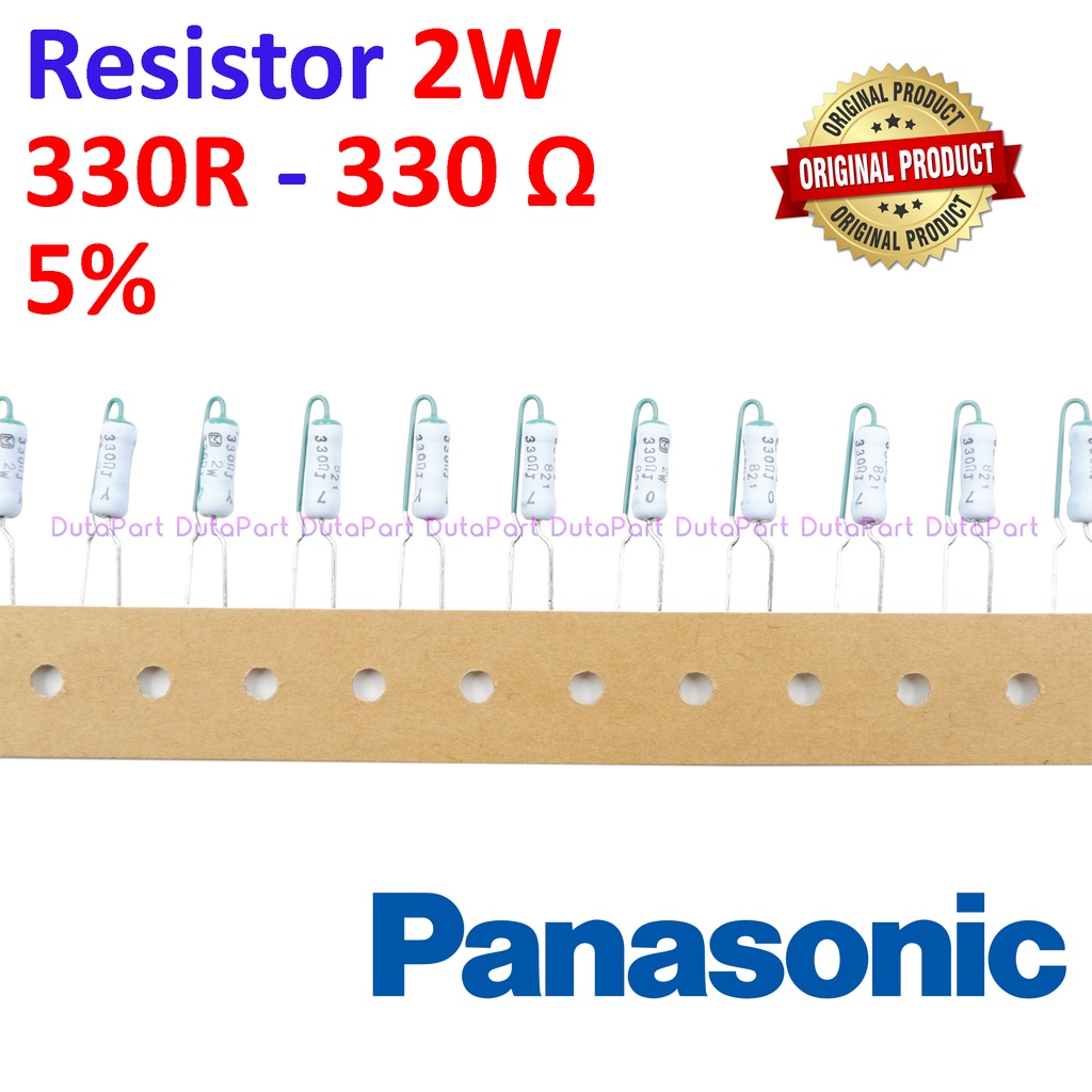 Resistor 330 Ohm 2 Watt 5% ORIGINAL PANASONIC 2W 330R HIGH QUALITY